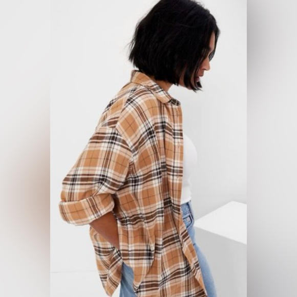 Gap Big Shirt Long Sleeve Flannel Shirt - Picture 3 of 8